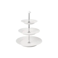 Hvid Riflet étagère 3 lag