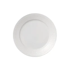 Hvid Riflet tallerken Ø 25 cm