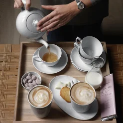 Hvid Riflet termokop 39 cl