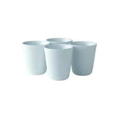 Hvid Riflet termokop 29 cl, 4 stk