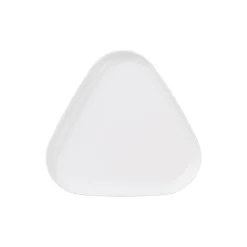 Hvid Riflet Trekantet fad