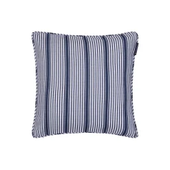 Icons Classic Striped Organic Cotton Twill Pillow Cover, white/navy