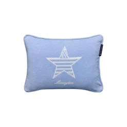 Icons Kids Organic Cotton Velvet Pillow, blue