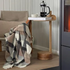 Intersection plaid, camel/white/grey