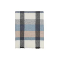 Intersection plaid, ocean blue/white/grey