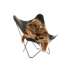 Islandsk langhåret lammeskind, rusty brown