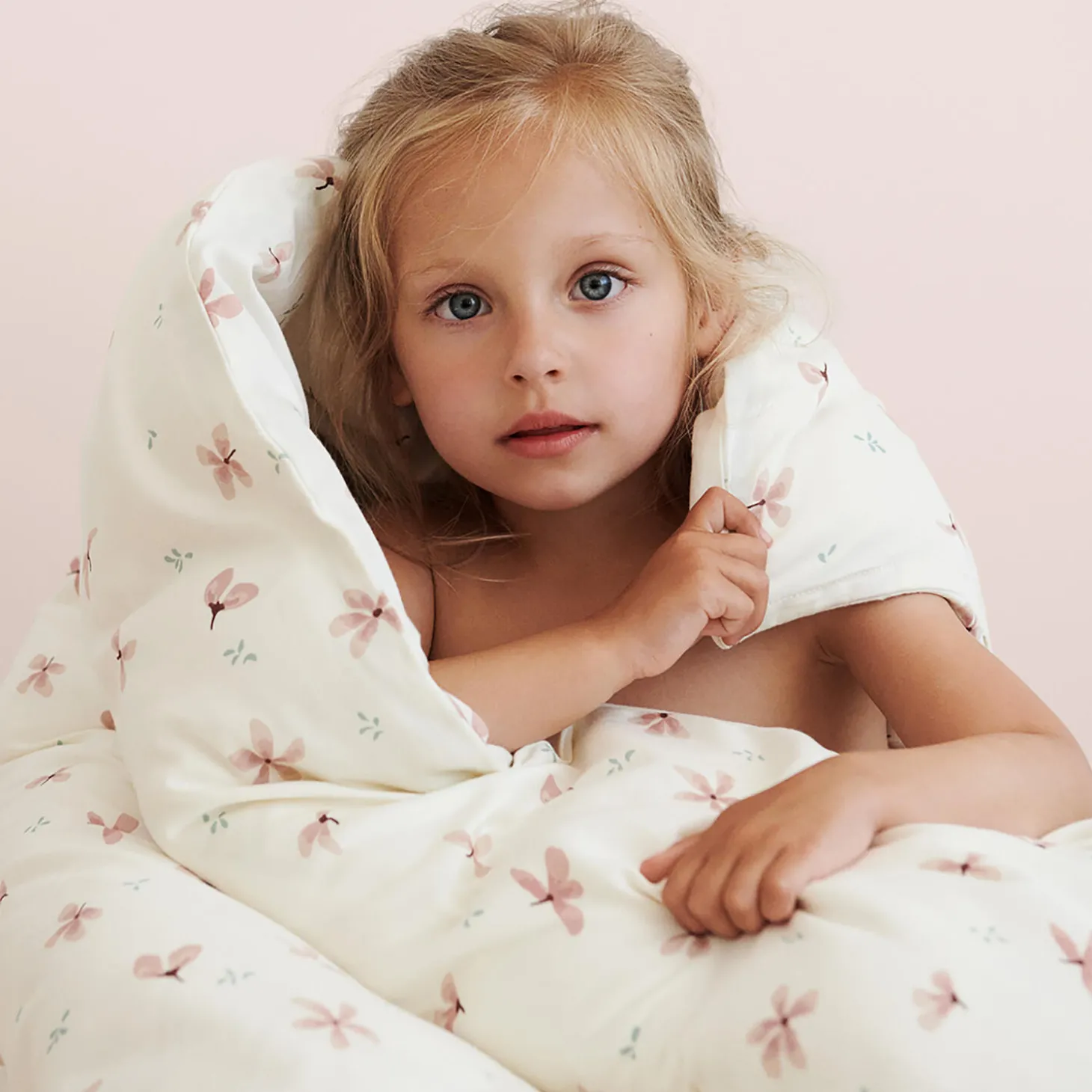 Junior sengetøj, windflower creme