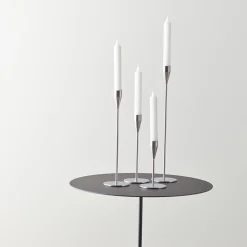 Jupiter lysestage 29 cm, rustfri stål