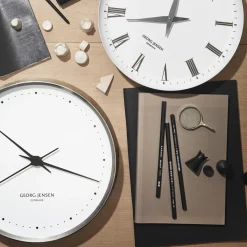 Koppel vægur, hvid/stål