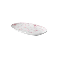 Koral Musselmalet Halvblonde asiet oval 23,5 cm