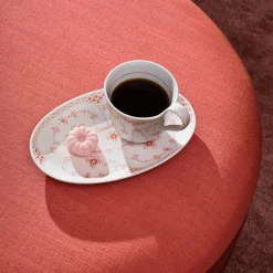 Koral Musselmalet Halvblonde højhankskop 33 cl