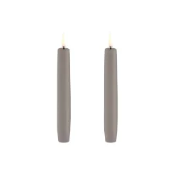 LED Classic Taper Candle 15 cm 2 pcs, sandstone