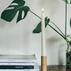 LED Classic Taper Candle 20 cm 2 pcs, nordic white