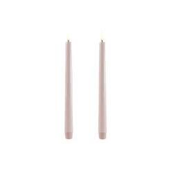 LED Classic Taper Candle 25 cm 2 pcs, beige