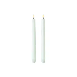LED Mini Taper Candle 25 cm 2 pcs, nordic white