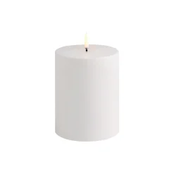 LED Outdoor Pillar Candle 13 cm, white