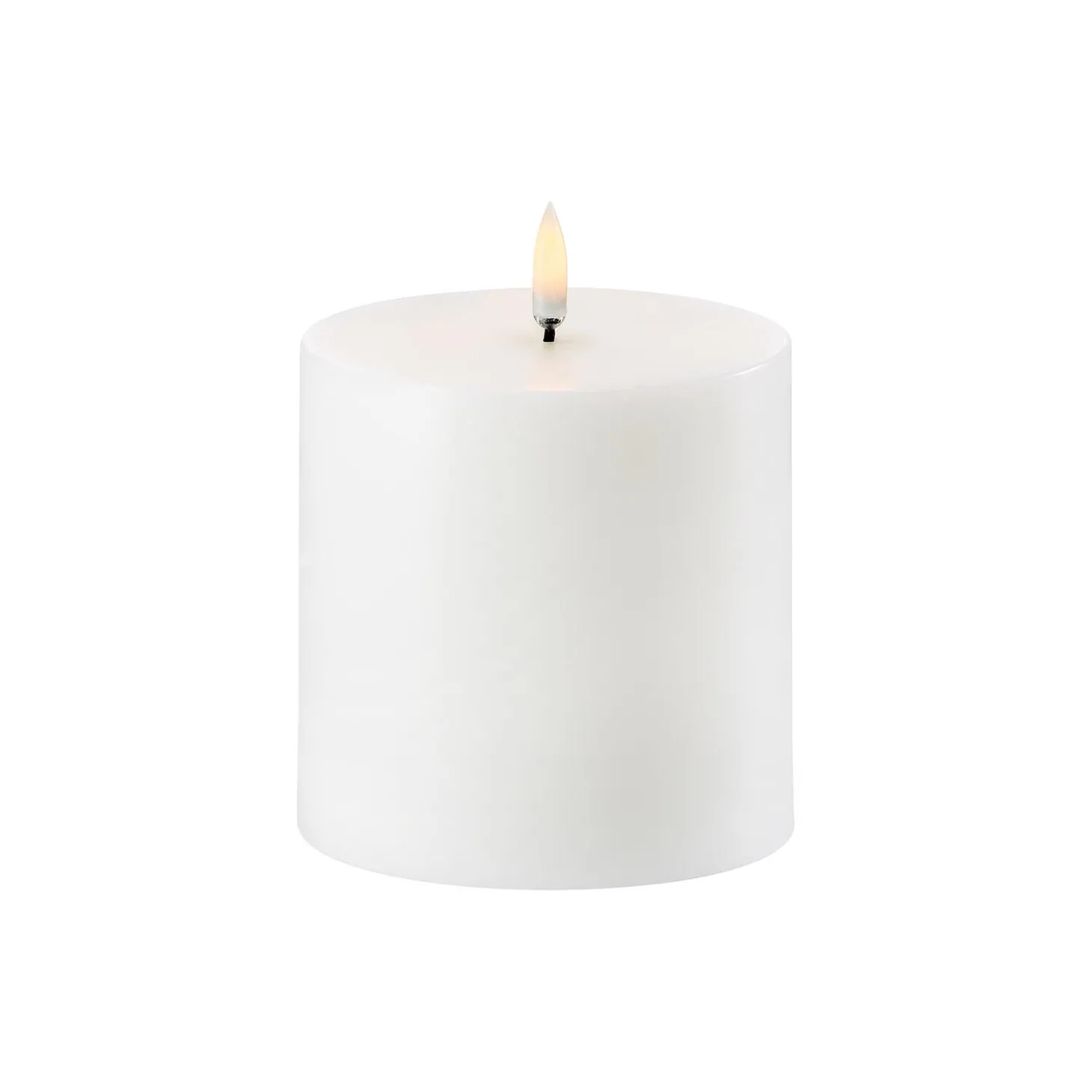 LED Pillar Candle 10 cm, nordic white