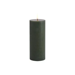 LED Pillar Candle 20 cm, pine green