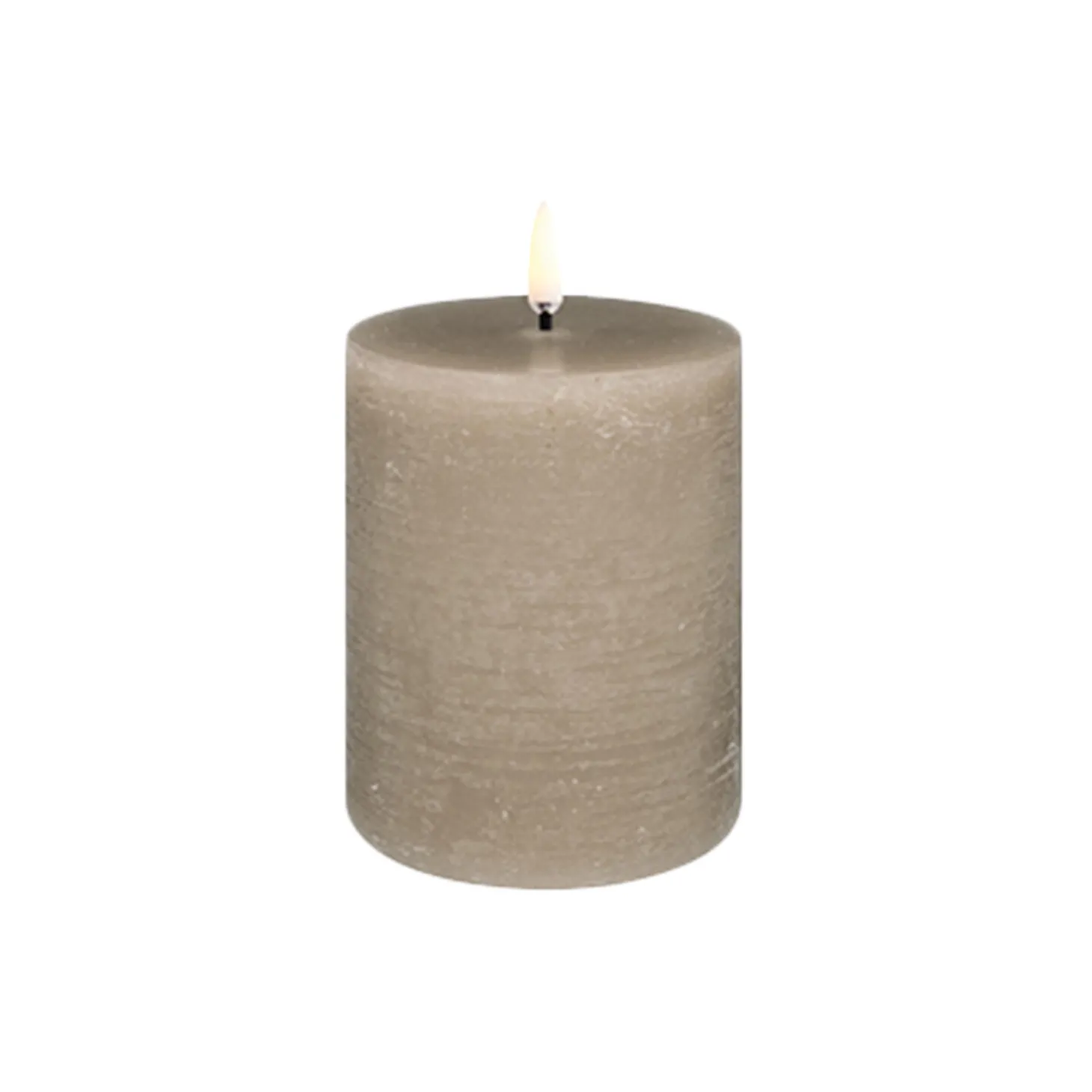 LED Pillar Candle 10 cm, sandstone