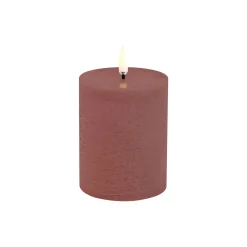 LED Pillar Candle 10 cm, terracotta