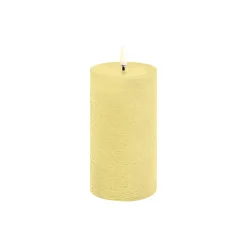 LED Pillar Candle 15 cm, wheat yellow