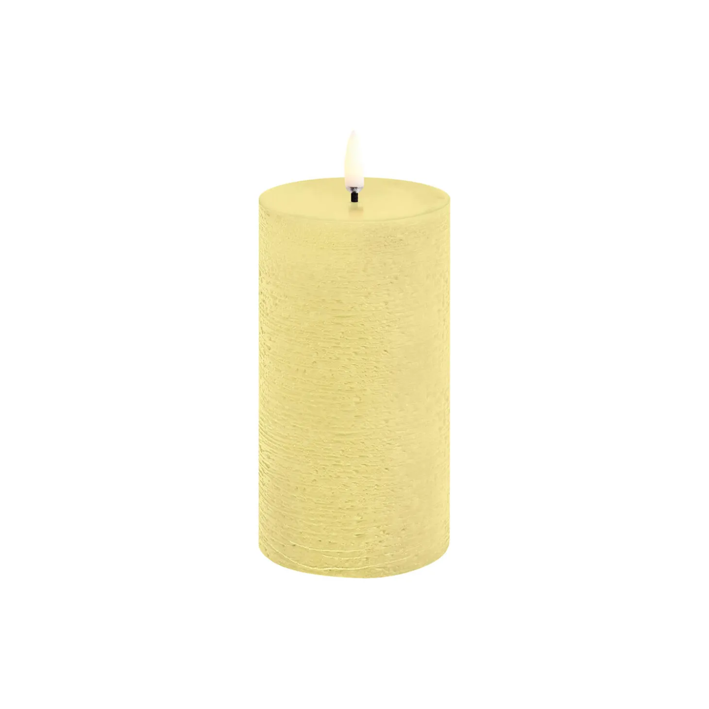 LED Pillar Candle 15 cm, wheat yellow