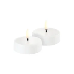 LED rechargeable maxi tealight 2 stk., white