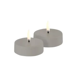 LED rechargeable maxi tealight 2 stk., sandstone