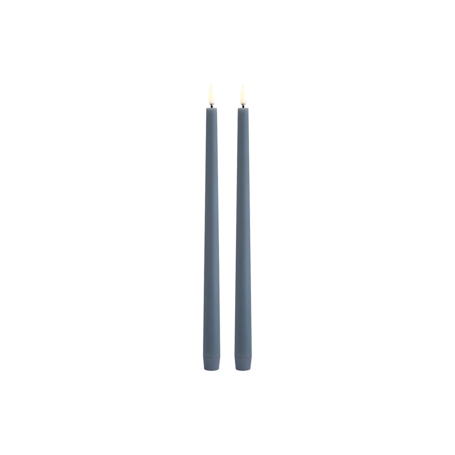 LED Slim Taper Candle 32 cm 2 pcs, hazy blue