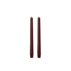 LED taper candle 2-pack, wine red