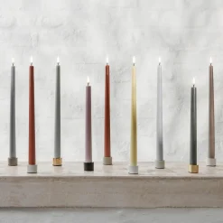 Light Candleholder 2 pcs, matte brass