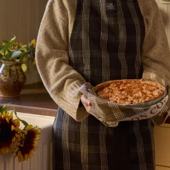 Linen/Cotton Apron, black/white