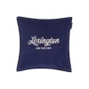 Logo Pillow Cover, dark blue/lt beige