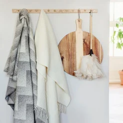 LYNILD Throw, grey/white