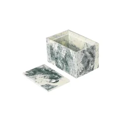 Mist Box 10x15, emerald off-white