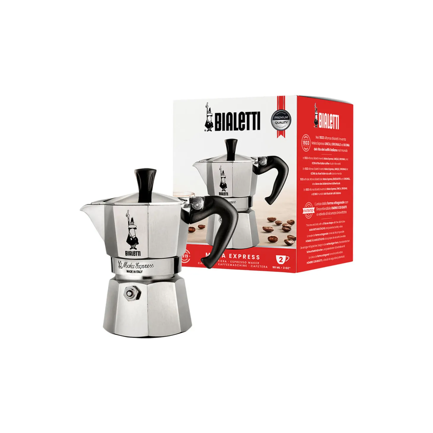Moka Express espressokande, 2 kopper