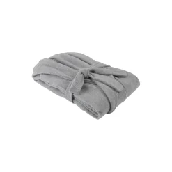 MOUNT EVEREST fleece bathrobe, light grey