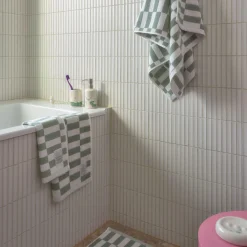 Mumi bademåtte Skaktern grøn