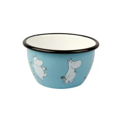 Mumi emaljeskål, lyseblå