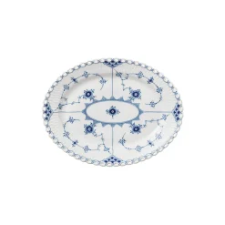 Musselmalet Helblonde fad ovalt