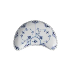 Musselmalet Helblonde halvmåneformet asiet 22 cm