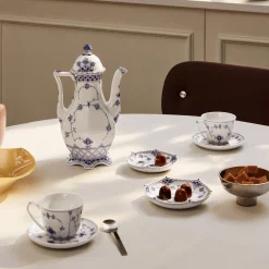 Musselmalet Helblonde kaffekande 100 cl