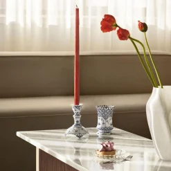 Musselmalet Helblonde lysestage 13,5 cm