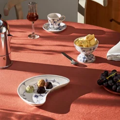 Musselmalet Riflet asiet halvmåneformet 22 cm