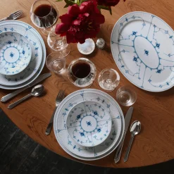 Musselmalet Riflet dyb tallerken Ø 17 cm