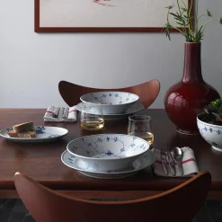 Musselmalet Riflet dyb tallerken Ø 24 cm