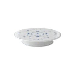 Musselmalet Riflet fad på fod Ø 32 cm