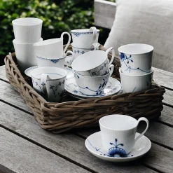 Musselmalet Riflet højhankskop 33 cl