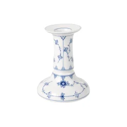 Musselmalet Riflet lysestage 11,5 cm