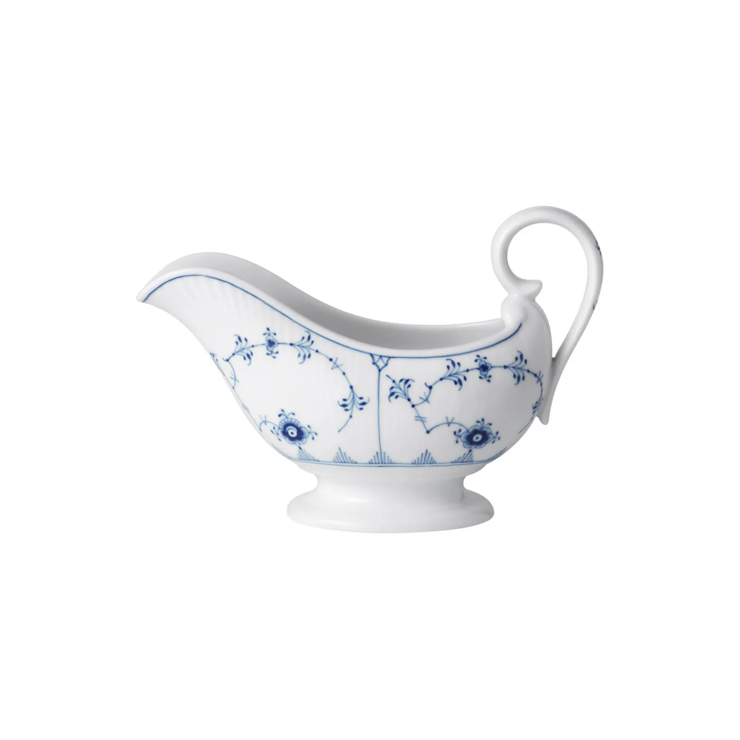 Musselmalet Riflet saucebåd 37 cl